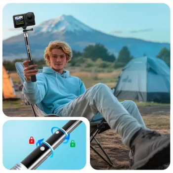 Tech-Protect GA100 teleszkópos egylábú állvány és szelfibot GoPro-hoz