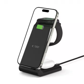 TECH-PROTECT QI15W-A36 3 az 1-ben vezeték nélküli töltő Apple-hez fekete