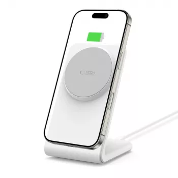 TECH-PROTECT QI15W-A38 mágneses MagSafe vezeték nélküli töltő fehér