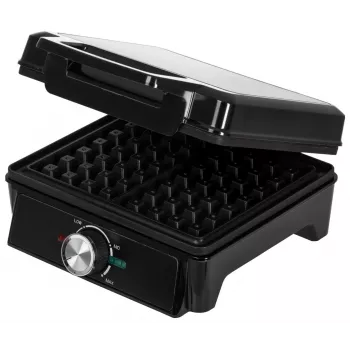 Adler AD 3088 gofrisütő 2 nagy gofrihoz, 1600 W (max. 2000 W), tapadásmentes lapok, állítható hőmérséklet, fekete (AD 3088)