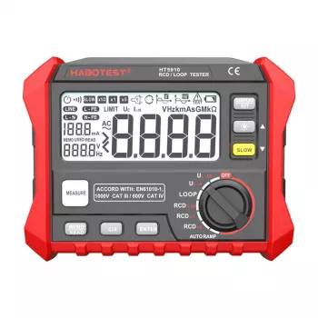 Digitális RCD-/hurokellenállás-teszter Habotest HT5910