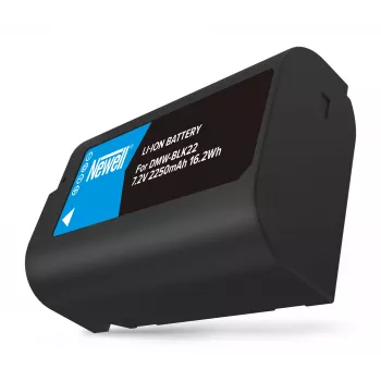 Newell csere akkumulátor DMW-BLK22 Panasonic Lumix kamerákhoz, 2200mAh, 7,2V, Li-Ion, fekete