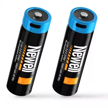 Newell 21700 USB-C 5000 mAh Li-Ion újratölthető akkumulátor (2 darabos csomag, buborékcsomagolás)