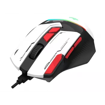 Tracer GameZone Spectra RGB vezetékes gamer egér, 7200 DPI, fehér (TRAMYS47840)