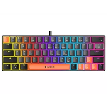 Tracer GameZone Raptor 63 vezetékes mechanikus gamer billentyűzet, 60% form factor, Outemu Blue kapcsolók, RGB háttérvilágítás, grafit