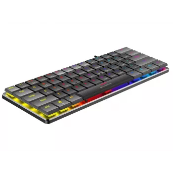 Tracer GameZone Keylo 61 vezetékes mechanikus gamer billentyűzet, 60% elrendezés, Outemu Red kapcsolók, RGB háttérvilágítás, grafit