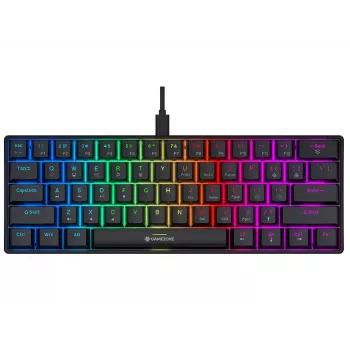 Tracer GameZone Claws 61 vezetékes mechanikus gamer billentyűzet, 60% elrendezés, Outemu Blue kapcsolók, RGB háttérvilágítás, fekete