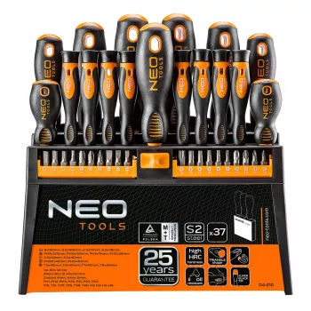 Neo Tools csavarhúzó- és bitszett, 37 részes