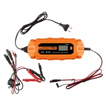 NEO TOOLS Automatic Charger 10A/160W, 3-200Ah, ólom-sav / AGM / GEL akkumulátorokhoz