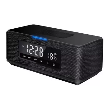 Platinet PMGQ15B - 10W vezeték nélküli hordozható sztereó hangszóró - fekete - LCD-kijelző