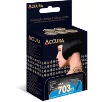 ACCURA tintapatron HP 703XL (CD887AE) kompatibilis fekete nagy kapacitás
