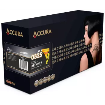 Accura Brother toner (TN-325/320Y) helyett sárga kompatibilis lézertoner-patron nagy kapacitás 3500 oldal