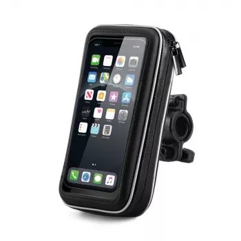 Wozinsky univerzális kormány telefon tartó kerékpárhoz, motorhoz, elektromos rollerhez - fekete (WBHBK7)
