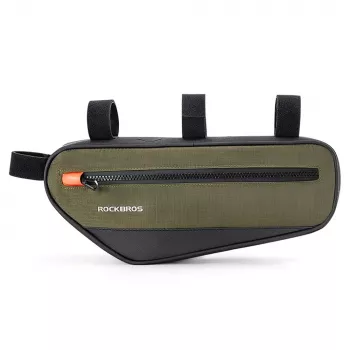 ROCKBROS Bicycle Frame Bag 1.7 L Green-Black