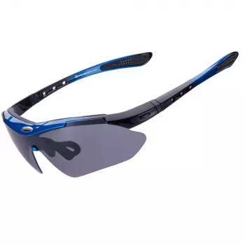 ROCKBROS 10007 Polarized Cycling Glasses - Black/Blue