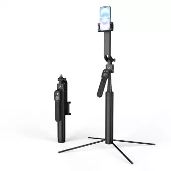 Prémium Wozinsky WST-360YS szelfibot 1,8 m állványfunkcióval, automatikus 360° AI arckövetéssel, gesztusvezérléssel - fekete