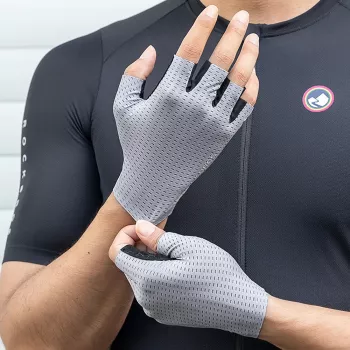 Rockbros kerékpáros kesztyű lélegző rövidujjas XL méret szürke