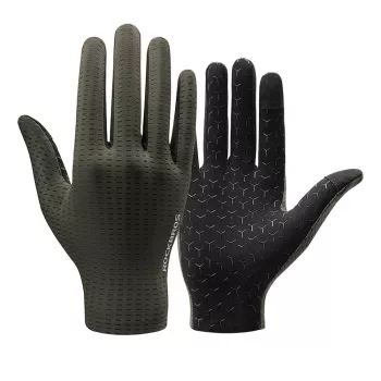 ROCKBROS teljes ujjas kerékpáros kesztyű, lélegző, XL méret, zöld