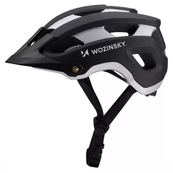Wozinsky MTB sisak levehető napellenzővel, könnyű, 57-62 cm, fekete-ezüst