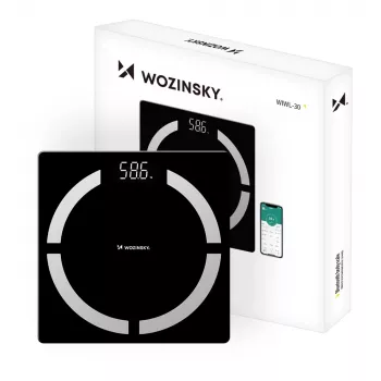 Wozinsky WIWL-30 okos testösszetétel-mérleg Bluetooth – fekete