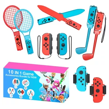 Nintendo Switch Sports 10-in-1 családi tartozékkészlet - piros és kék szett