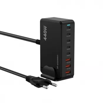 Wozinsky 240W GaN QC3 töltőállomás – fekete
