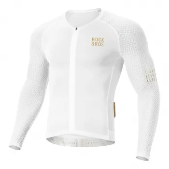 ROCKBROS YDCX008 Diamond hosszú ujjú kerékpáros trikó M méret - fehér
