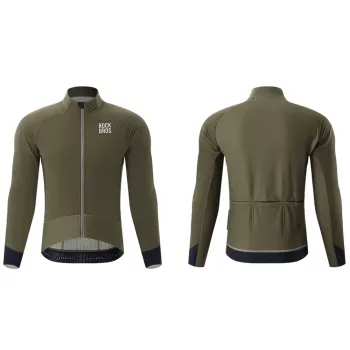 ROCKBROS YDWT014 téli fleece kétrétegű kerékpáros dzseki L méret - zöld