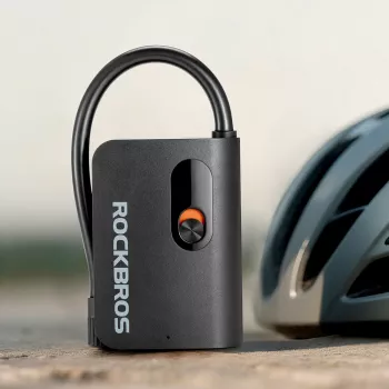 ROCKBROS L1 mini hordozható elektromos pumpa 70 PSI kompresszor 200 mm tömlőhossz Schrader – fekete