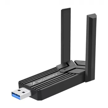 Wozinsky WAX-1800 Dual-Band vezeték nélküli USB 3.0 WiFi 6 adapter - fekete