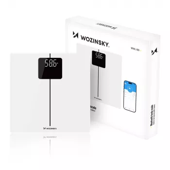 Wozinsky WIWL-180 intelligens testmérleg Bluetooth, fehér