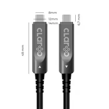 Claroc USB-C 4K@60Hz 10 m aktív optikai kábel