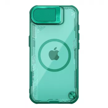Nillkin Iceblade Prop mágneses tok kamerafedéllel és kitámasztóval iPhone 16e / 17e készülékhez - zöld