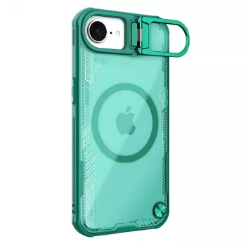 Nillkin Iceblade Prop mágneses tok kitámasztóval iPhone 16e / 17e készülékhez - zöld