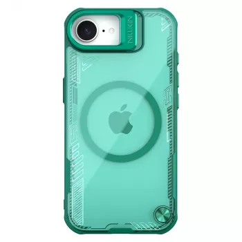Nillkin Iceblade Prop mágneses tok kitámasztóval iPhone 16e / 17e készülékhez - zöld