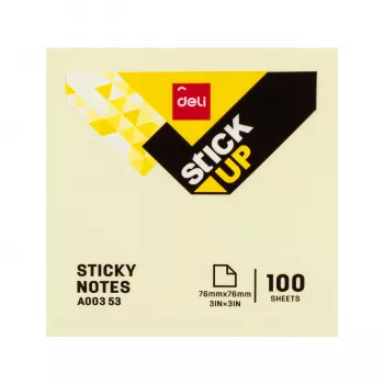 Deli Stick Up öntapadós jegyzetlapok 100 lap sárga 76x76 mm
