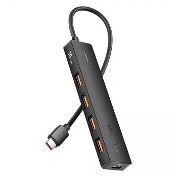 VENTION USB-C–USB 3.2 Gen 2 hub 100W PD-vel, 0,15 m, fekete