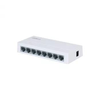 DAHUA PFS3008-8ET-L-V2 nem menedzselt asztali switch, 8x RJ45 10/100 Mbps (PoE nélkül)
