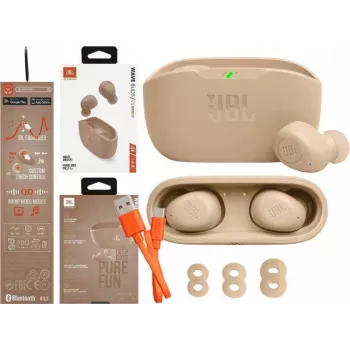 JBL Wave Buds True Wireless fülhallgató bézs