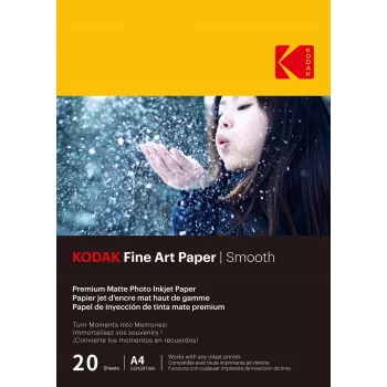 Kodak Fine Art Smooth fotópapír A4, 230 g, 20 lap (9891092)