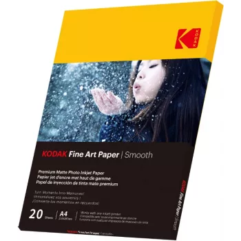 Kodak Fine Art Smooth fotópapír A4, 230 g, 20 lap (9891092)