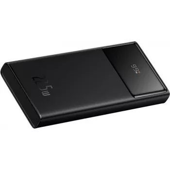 Baseus Star-Lord power bank 10000mAh 22.5W digitális kijelzővel és USB-C kábellel 30cm – fekete