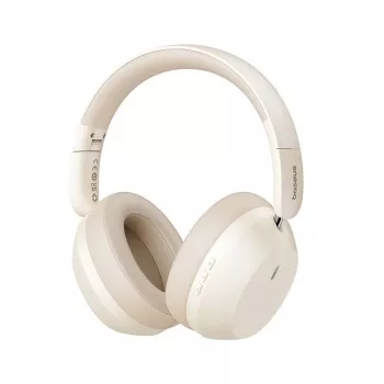 BASEUS BASS 35 MAX Bluetooth 5.3 fejhallgató bézs