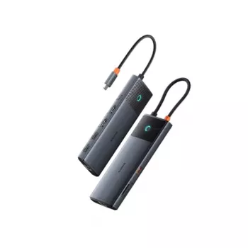 Baseus Metal Gleam II 10-in-1 USB-C hub HDMI USB-A USB-C RJ45 SD/TF – Space Gray