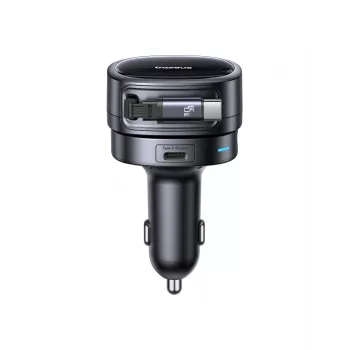 Baseus PrimeTrip VR1 60W autós töltő kihúzható USB-C kábellel - fekete