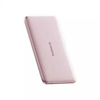 Baseus PicoGo AM41 power bank 5000mAh 20W ultra-slim MagSafe kompatibilis Baseus Simple USB-C kábellel 60W 30cm – rózsaszín