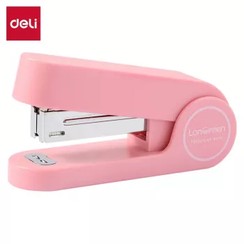 Deli LonGreen D395324 asztali tűzőgép, rózsaszín, 25 lap