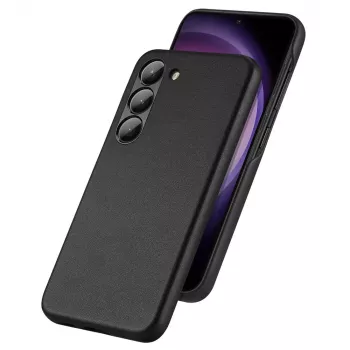 Dux Ducis Grit tok Samsung Galaxy S23+ - elegáns műbőr hátlap - fekete