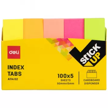 Deli öntapadós index PP Stick Up 100 db színes