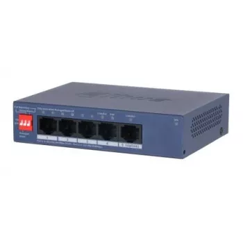 DAHUA CS4005-4GT-36 Managed L2 Gigabit Ethernet switch 4 portos PoE+ 36W, asztali/fali szerelés